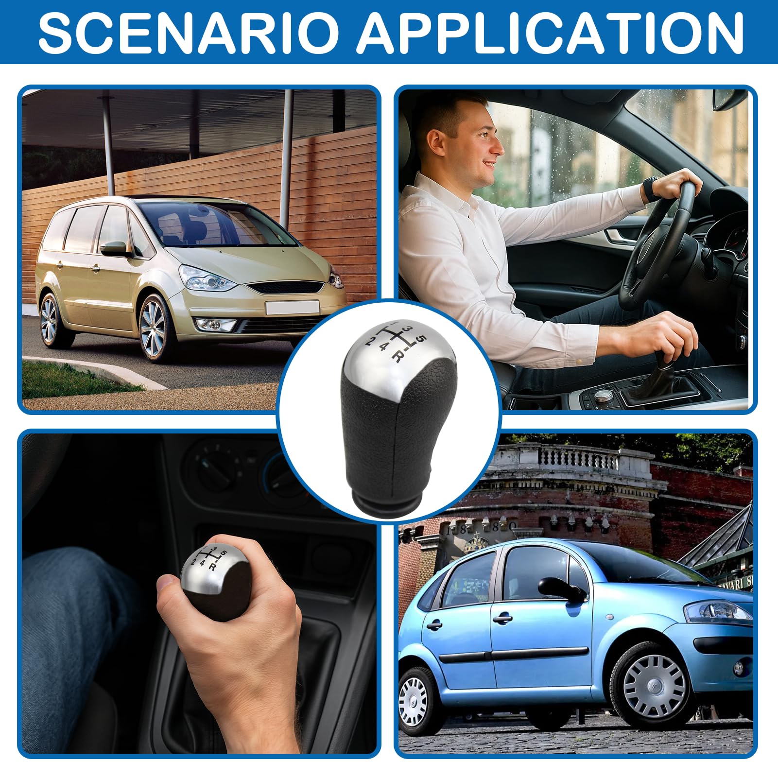 gsgfuis Pomo de la Palanca de Cambios 5 Velocidades MT, Perilla de Cambio Manual, Pomo Cambio de Marchas para Focus 2005-2012, Mondeo MK3 2000-2007, S-MAX 2006-2010, C-MAX 2003-2008 — view 6
