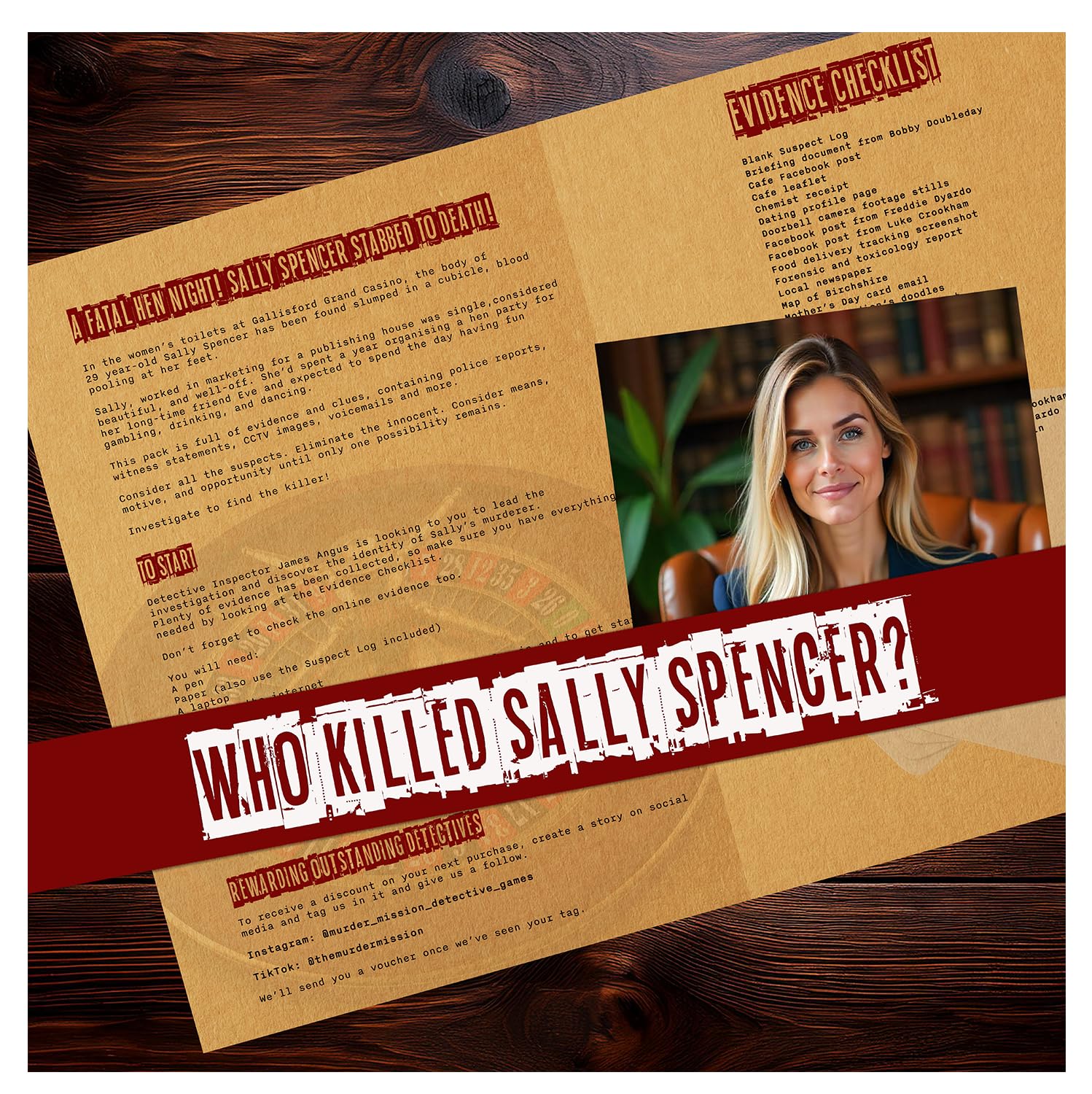Murder Mission Mystery Game - Detective Killer Case Files - Date Night, Party Groups - Unsolved Cryptic Games - Killer At The Casino - Image 2