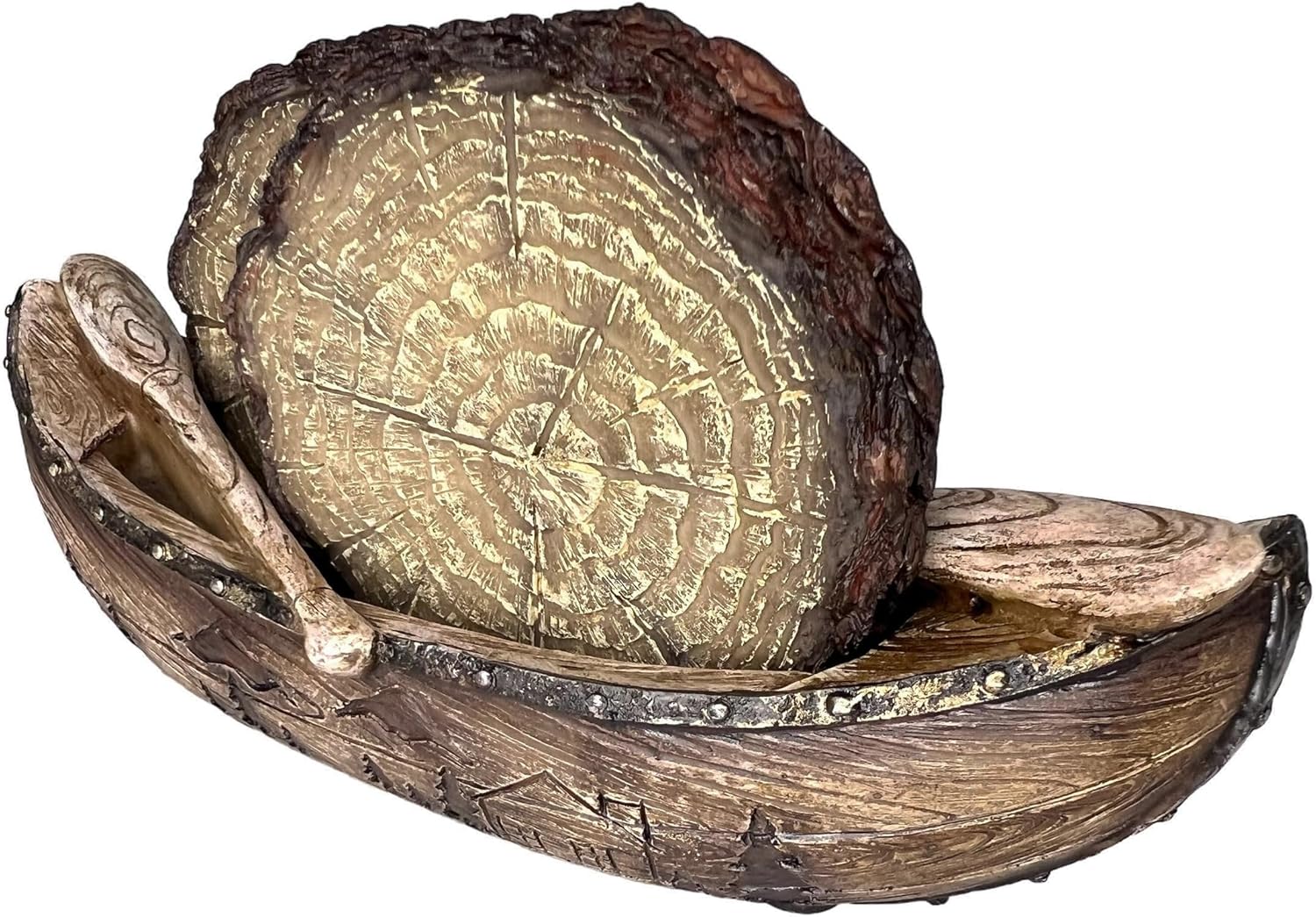 ユニークなカヌーコースターセット &ndash; 4つのフルサイズのドリンクコースターとホルダー &ndash; ボート 山 釣り 湖 キャビン アウトドア