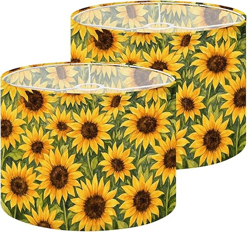 Miniatura 19 de Drum Lamp Shade 70 s Retro Seamless 60s 70s Aesthetic Style Lampshade for Floor Lamps Table Lamps Pendant Light 11"x8.9" Replacement Linen Large