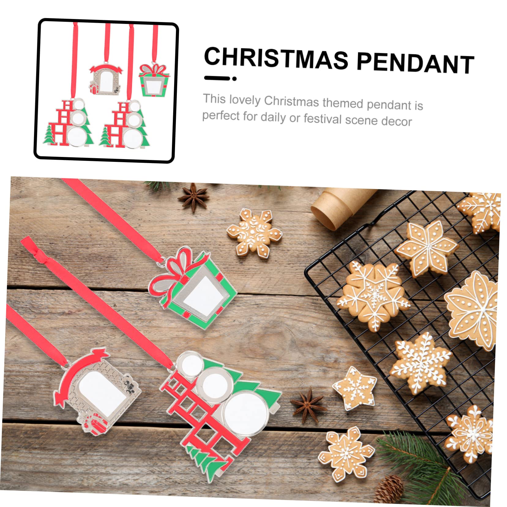 PRETYZOOM 16 STK Christbaumschmuck Weihnachtsbaum Anhänger Weihnachtsbedarf Hängende Dekoration Personalisierter Weihnachtsschmuck Weihnachts-Layout-Requisite Weihnachtsdeko Legierung
