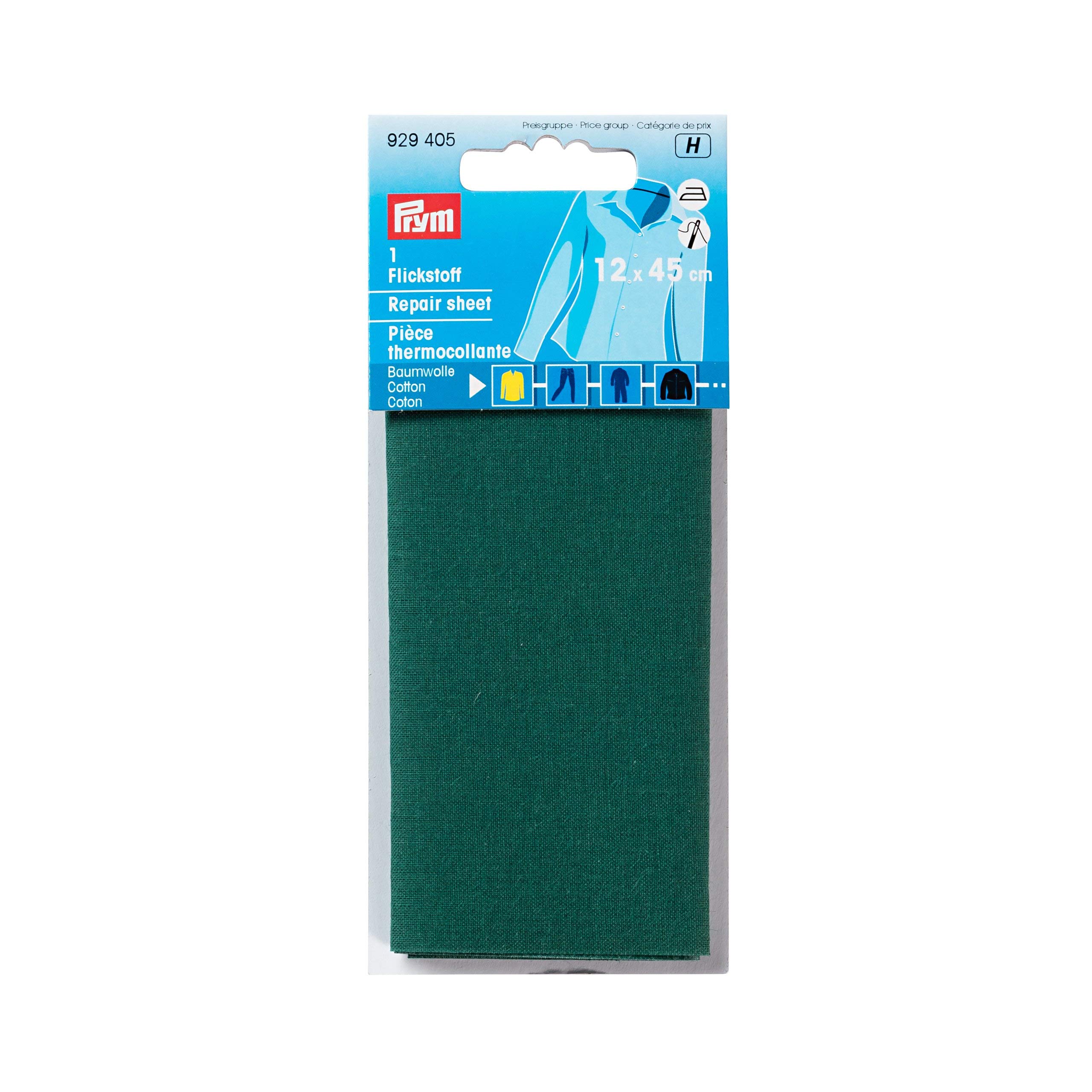Prym 12 x 45 cm Cotton Repair Sheet, Green