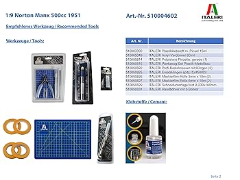 Amazon | イタレリ 1/9 ノートン マンクス 500cc 1951