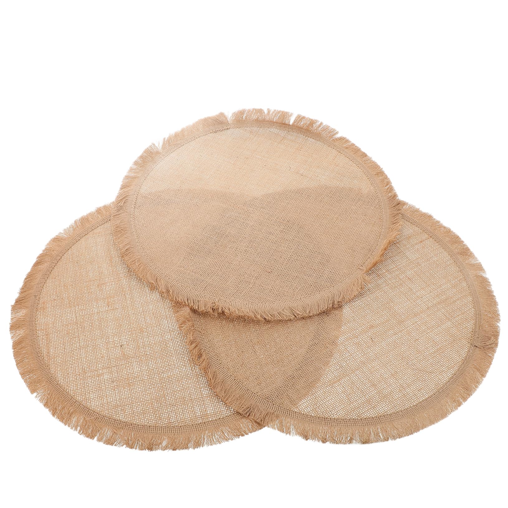 Sets de table ronds en jute et macramé de 37 cm Ciieeo pour décoration de table champêtre