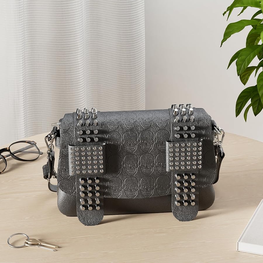 EVEOUT Mini Umhängetasche Damen - PU Leder Mit Verstellbarem Gurt & Zwei Reißverschlussfächern