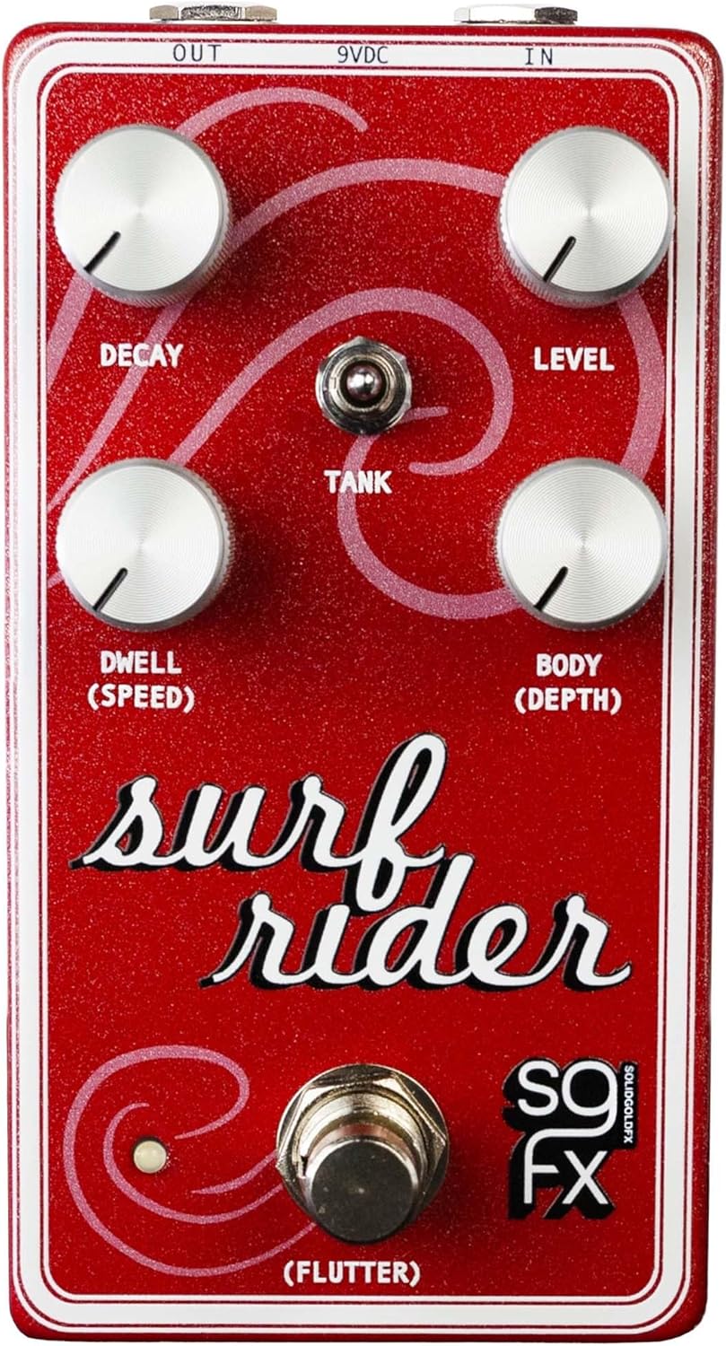 SolidGoldFX SolidGold FX Surf Rider IV Spring Reverb Guitar Pedal - Red - Limited Edition