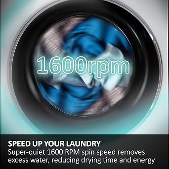 Haier Series 6 Integrated Washing Machine, 9kg, Graphite & Black, A-30% [Energy Class A]
