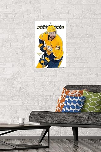 Miniatura 8 de Trends International NHL Nashville Predators - Póster de pared Roman Josi Feature Series 23, 22.37 x 34.00 pulgadas, versión enmarcada de caoba