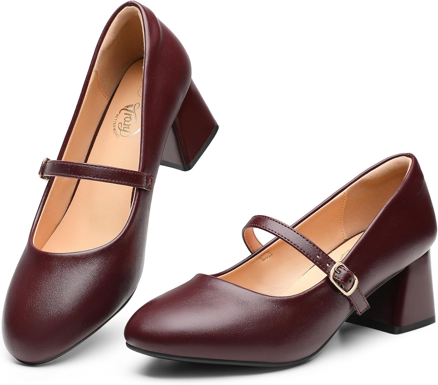 Trary Mary Jane Shoes Women, Chunky Mary Janes Heels for Women Shoes Dressy Casual, Dress Shoes for Women Block Heels Closed Toe Mary Jane Pumps