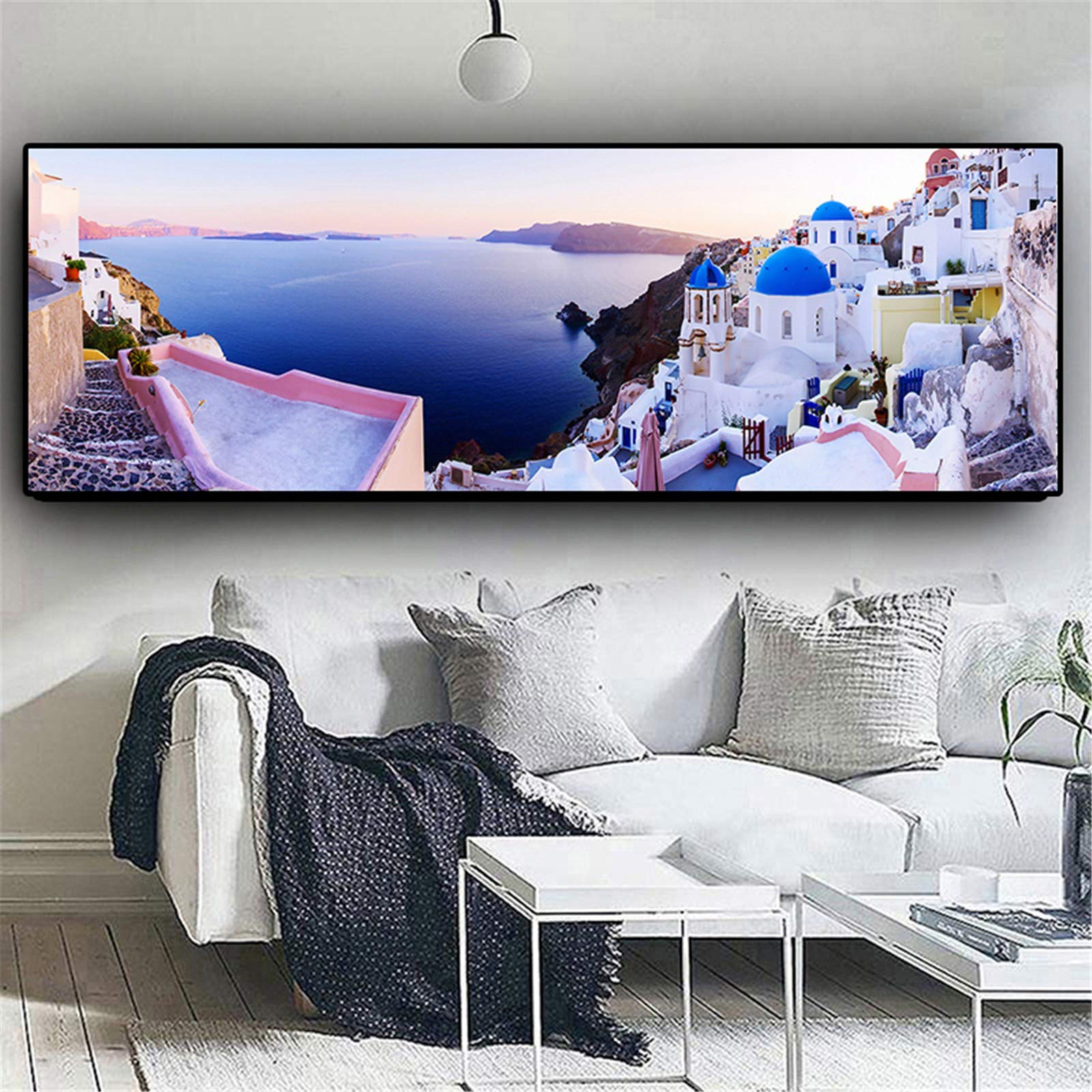 Peinture diamant 5D mer Égée pour créer une décoration murale apaisante en strass