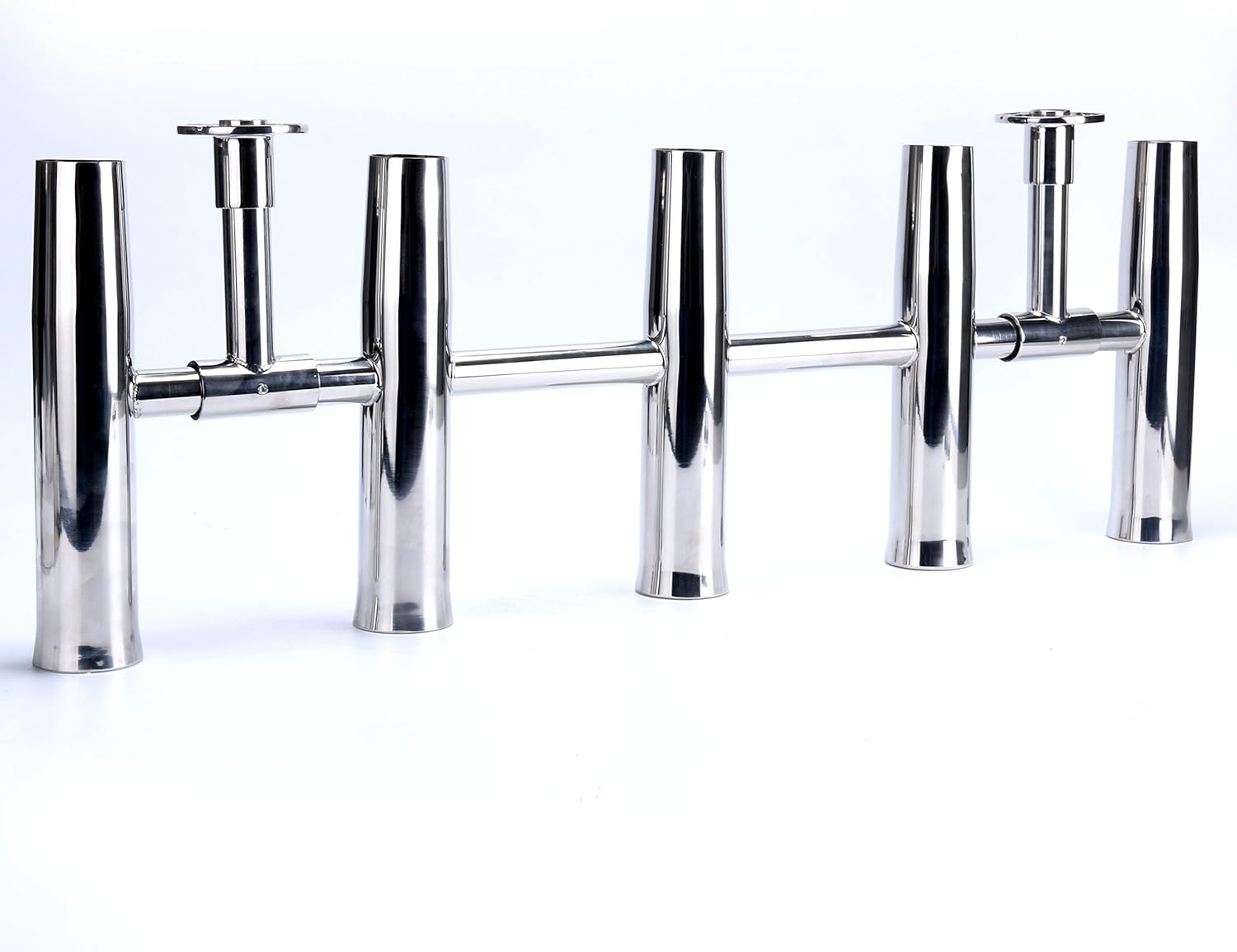 Amarine Made 5 Tube Adjustable Stainless Rocket Launcher Rod Holders , Can Be Rotated 360 Deg
