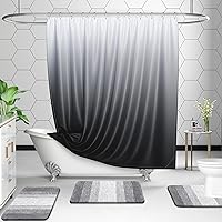 Vista 171 de OLANLY Juego de 2 alfombras de baño de 2 piezas, alfombras de baño de microfibra suave y absorbente y alfombra de inodoro con contorno