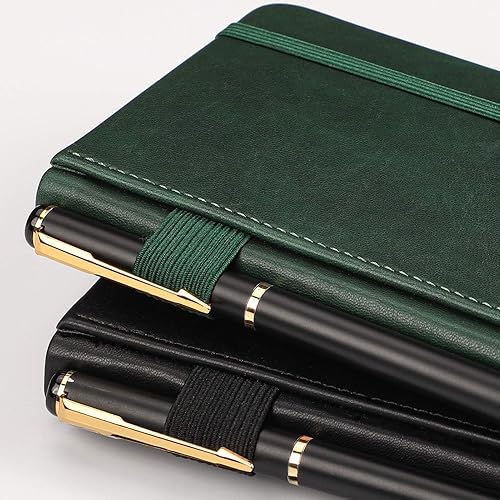 Miniatura 5 de RETTACY Cuaderno de bolsillo, paquete de 2, mini cuaderno rayado A6 con 160 páginas numeradas por paquete, tamaño pequeño de 3.5 x 5.5 pulgadas,