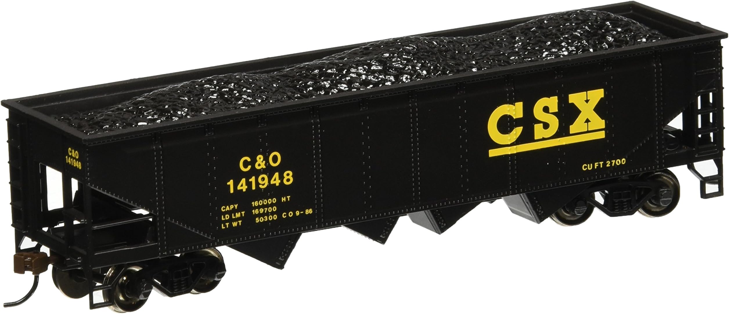 Bachmann Trains - 40' Quad Hopper Car - CSX - HO Scale, Grey, 8