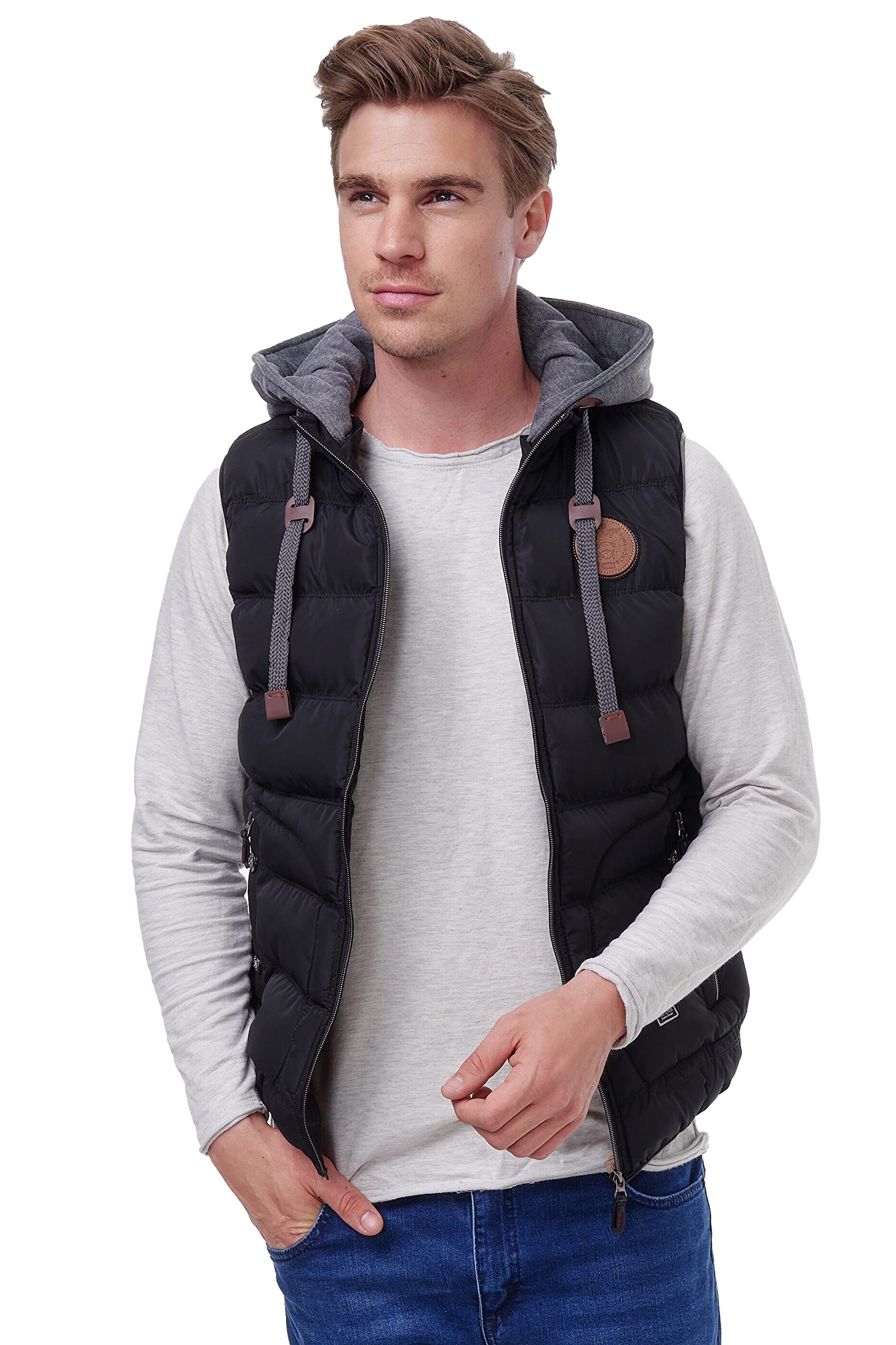 Blackrock Herren Outdoor-Weste - Slim-Fit - Abnehmbare Kapuze und Stehkragen - Moderne Stepp-Weste