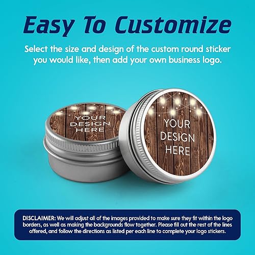 Vista 511 de DayStar Custom Signs & Design - 100 adhesivos de vinilo personalizables, con texto, imagen, diseño y logotipo; adhesivos para logotipo de embalaje