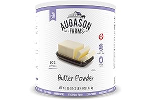 Augason Farms Butter Powder 2 lbs 4 oz, 10 Can Emergency Food Storage