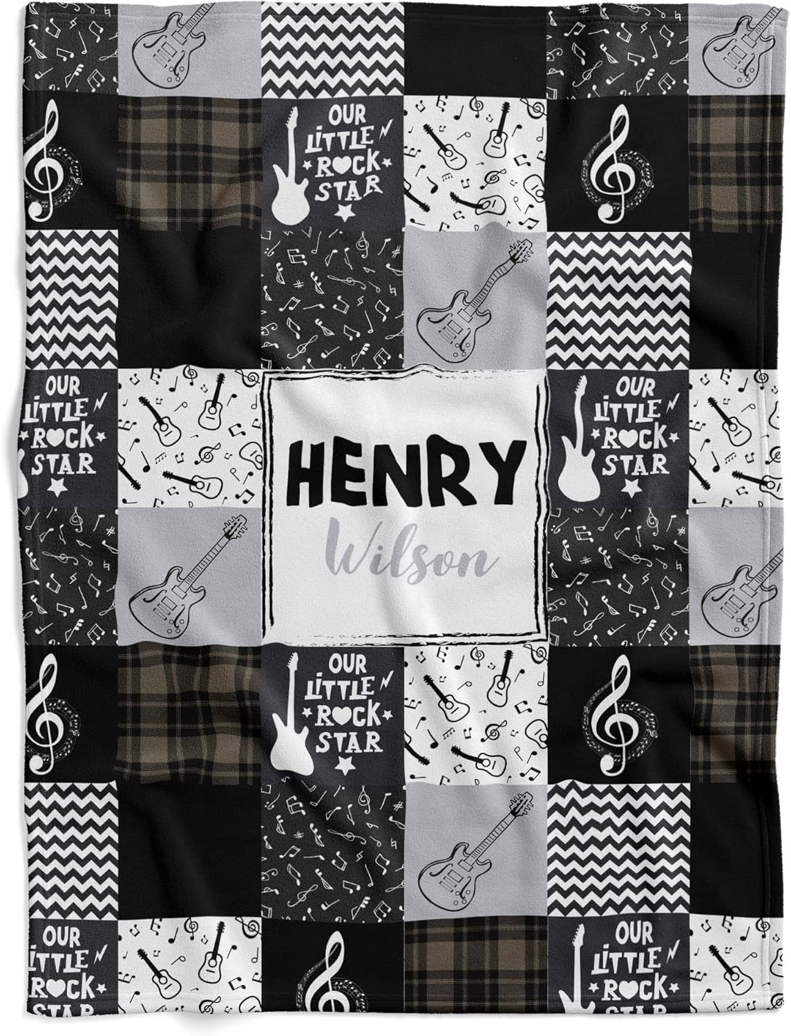 Personalized Baby Name Music Blanket, Music Note Custom Nursery Swaddling Blankets, Custom Name Music Receiving Bedding Blanket, Fleece Baby Blanket, Sherpa Baby Blanket