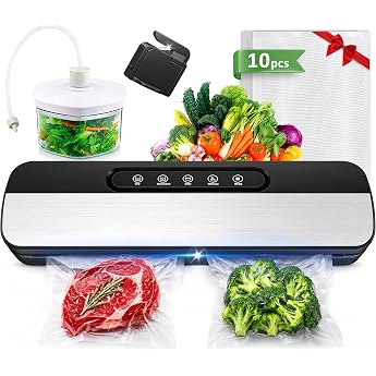 Raycial Vacuum Sealer 7 in 1 with Cutting Function 145 W Vacuum Sealer