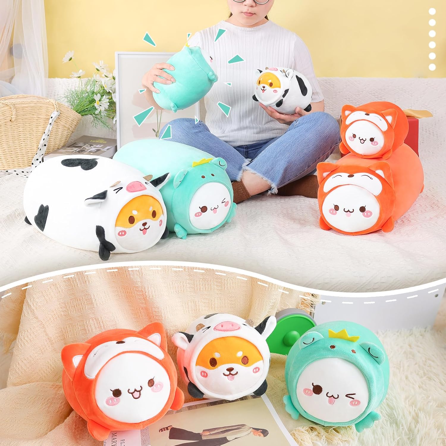 AIXINI Cute Cat Fox Plush Pillow Kitten France Ubuy