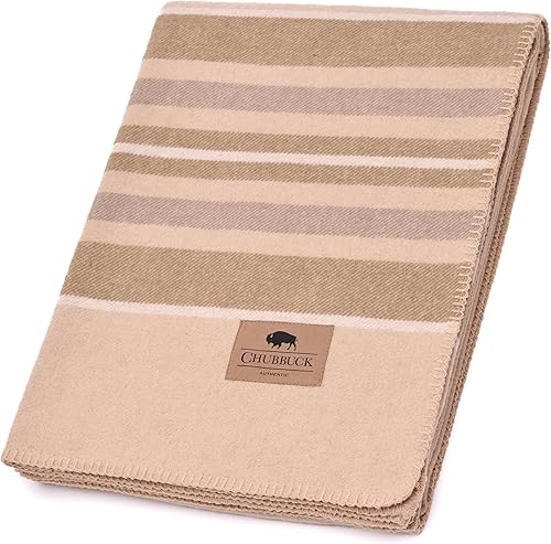 Miniatura 14 de Manta de lana 100% de Chubbuck para acampar (60" x 84") - Manta grande y cálida para acampar, emergencias, conciertos al aire libre y uso doméstico