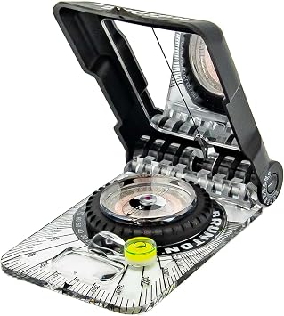 Brunton GeoLite Baseplate Transit Mirrored Geology Compass with Hinge Clinometer Strike & Dip Measurement Tool for Students & Field Geologists Made in USA