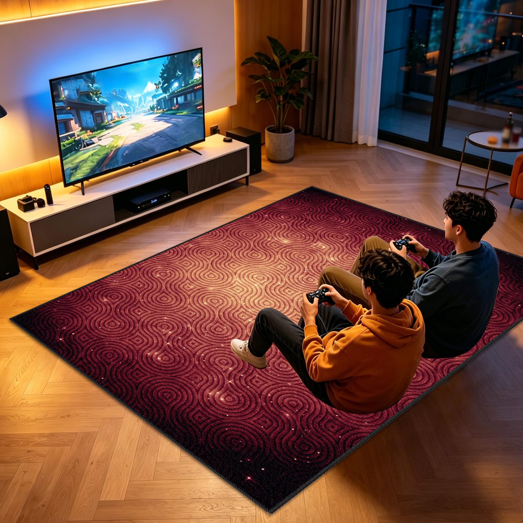 Dywan do sypialni Gaming Mata do gier na krzesło komputerowe 120 x 140 cm Antypoślizgowy dywan krzesło do gier na salę zabaw Dywan do salonu dla graczy Chłopiec