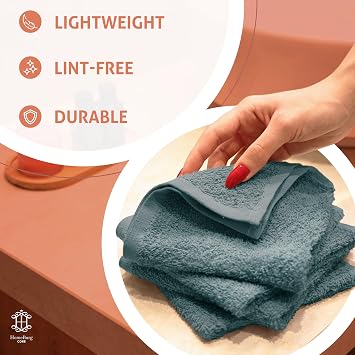 CORE 10-Piece Cotton Washcloths for Bathroom and Kitchen