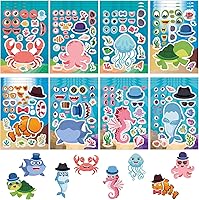 Vista 17 de 24 hojas de calcomanías de animales de granja para actividades de niños pequeños, haz tus propias calcomanías para niños, suministros de recuerdo