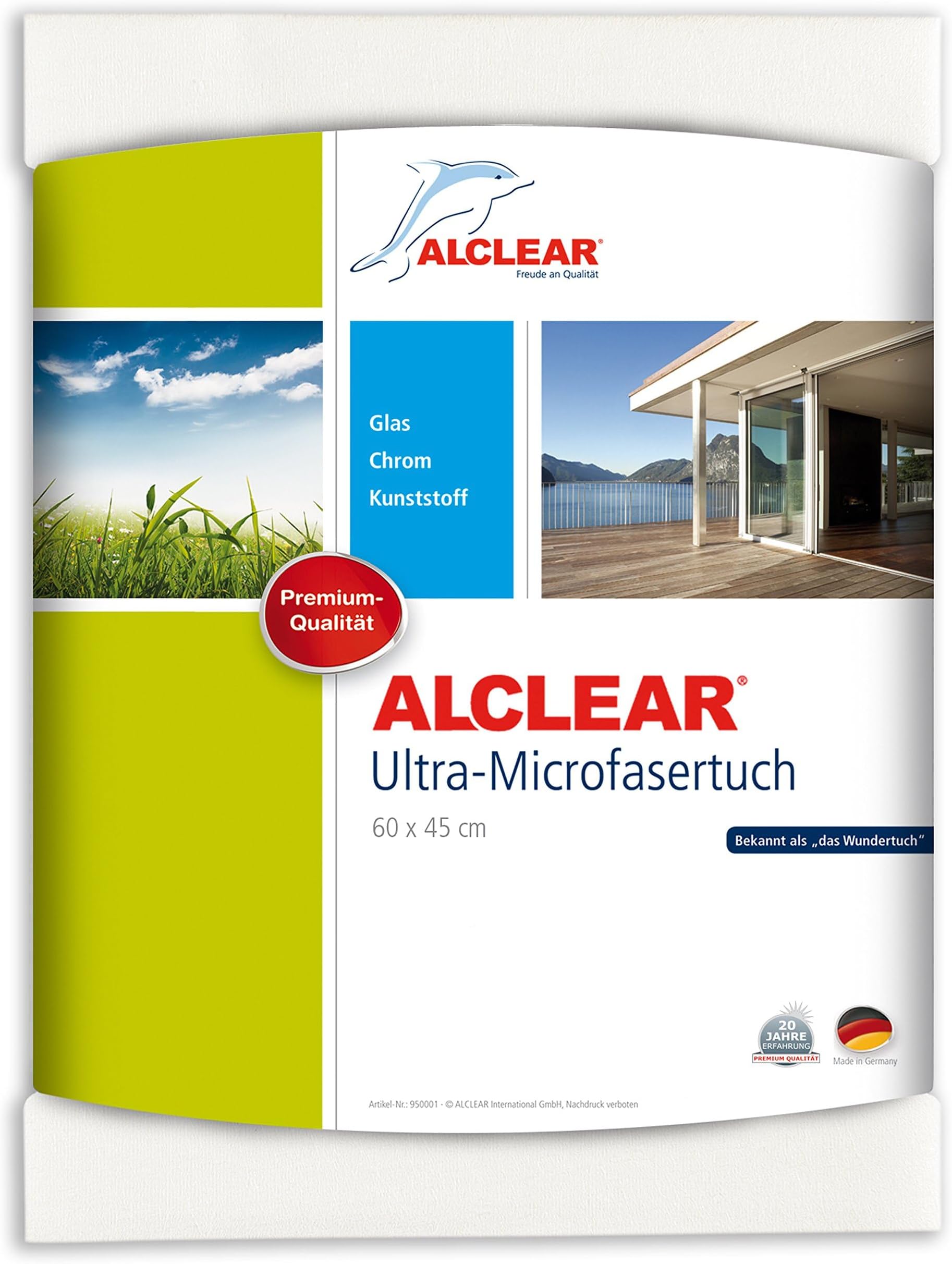 Alclear 950002 Ultra-Microfiber Window Cloth and Clear Water (White)