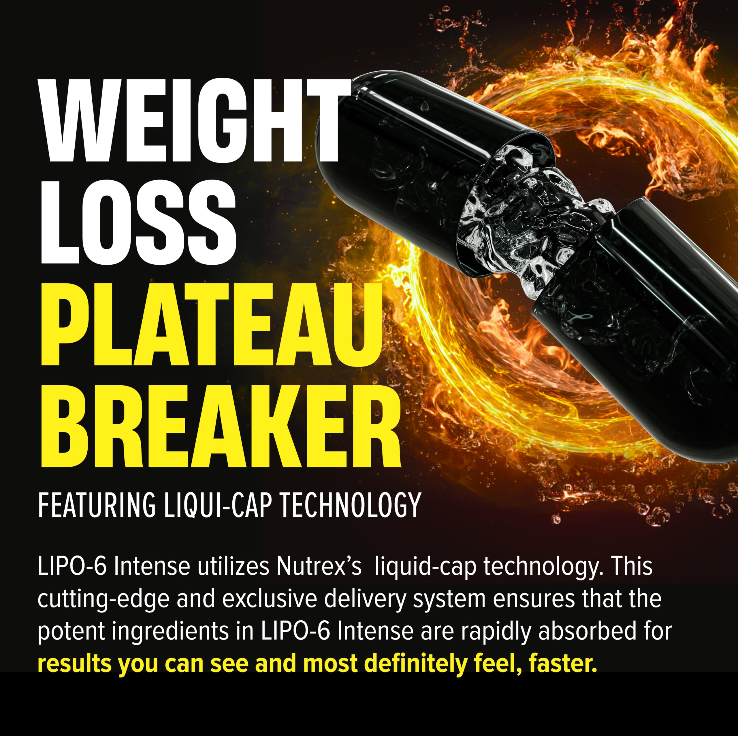 Nutrex Research Lipo6 Black Intense Ultra Concentrate Thermogenic Belly Fat Burner for Men and Women | Diet Weight Loss Supplement and Appetite Suppressant | 60 Diet Pills — Amazon image 5