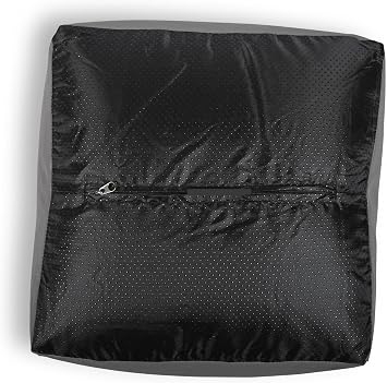 Littens Olive Green Square Footstool Bean Bag, Soft Luxury Velvet, Ottoman Pouffe, Living Room Decorative Low Seat, Piped Detailing (45cm x 45cm x 25cm)