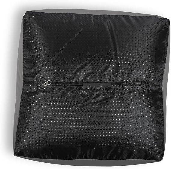 Littens Olive Green Square Footstool Bean Bag, Soft Luxury Velvet, Ottoman Pouffe, Living Room Decorative Low Seat, Piped Detailing (45cm x 45cm x 25cm)