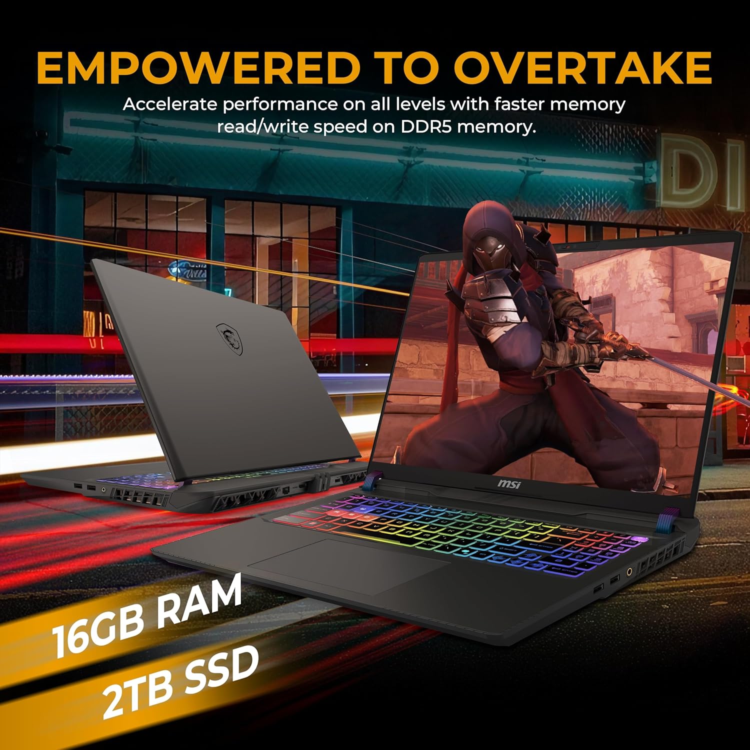 msi Vector 16" 240Hz QHD+ Gaming Laptop, AMD Ryzen 9 8940HX, GeForce RTX 5070 Ti, 16GB DDR5, 3TB Storage(2TB PCIe SSD&1TB Docking Station), Copilot, Backlit Keyboard, Wi-Fi 6E, Windows 11 Pro, Gray