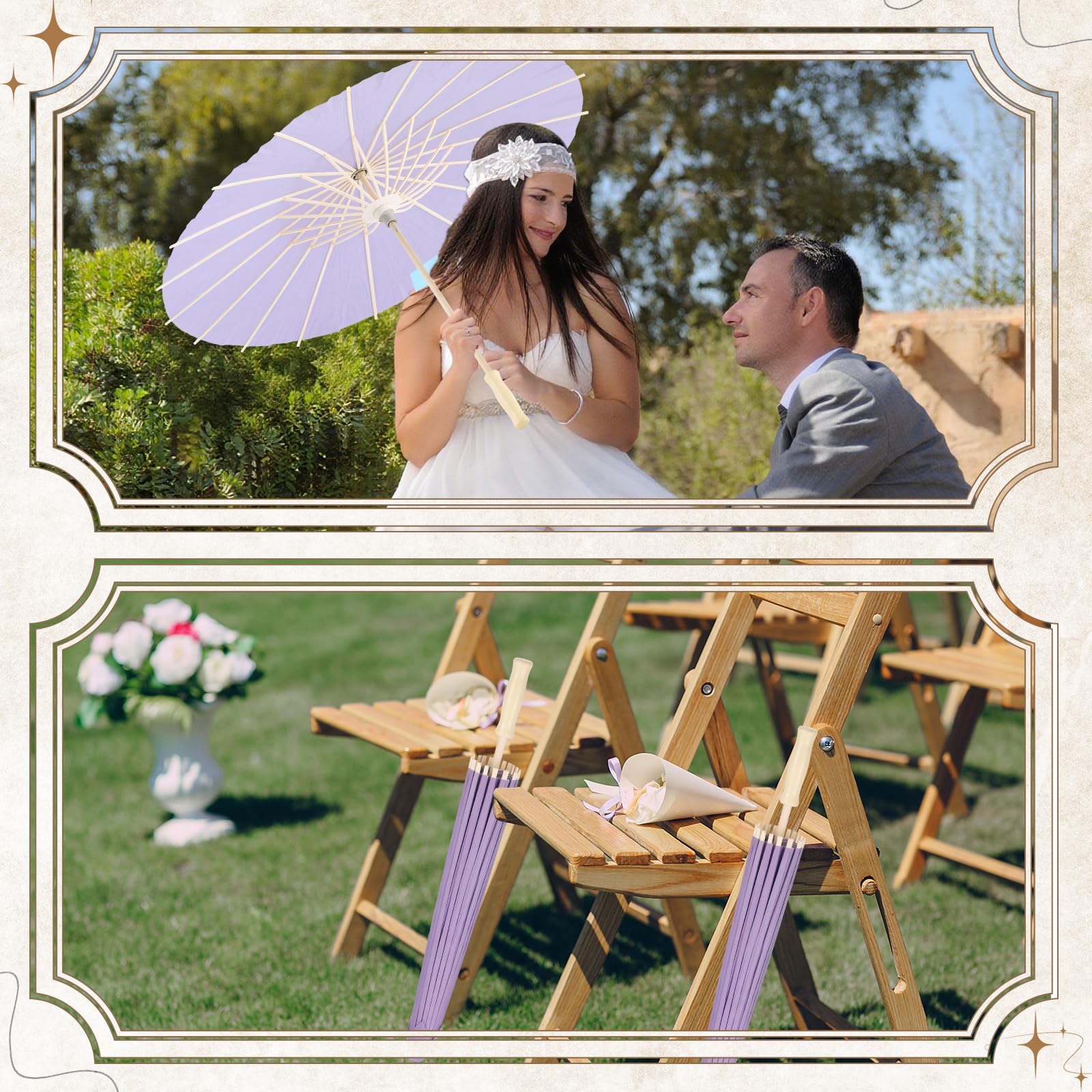 Sanwuta Papier-Sonnenschirme, chinesisch, japanisch, handgefertigt, Ölpapier, Sonnenschirm für Hochzeit, Brautparty, Foto-Requisiten, DIY-Dekoration, Gartenpartys, Teepartys, Dekorationen, 8 Stück