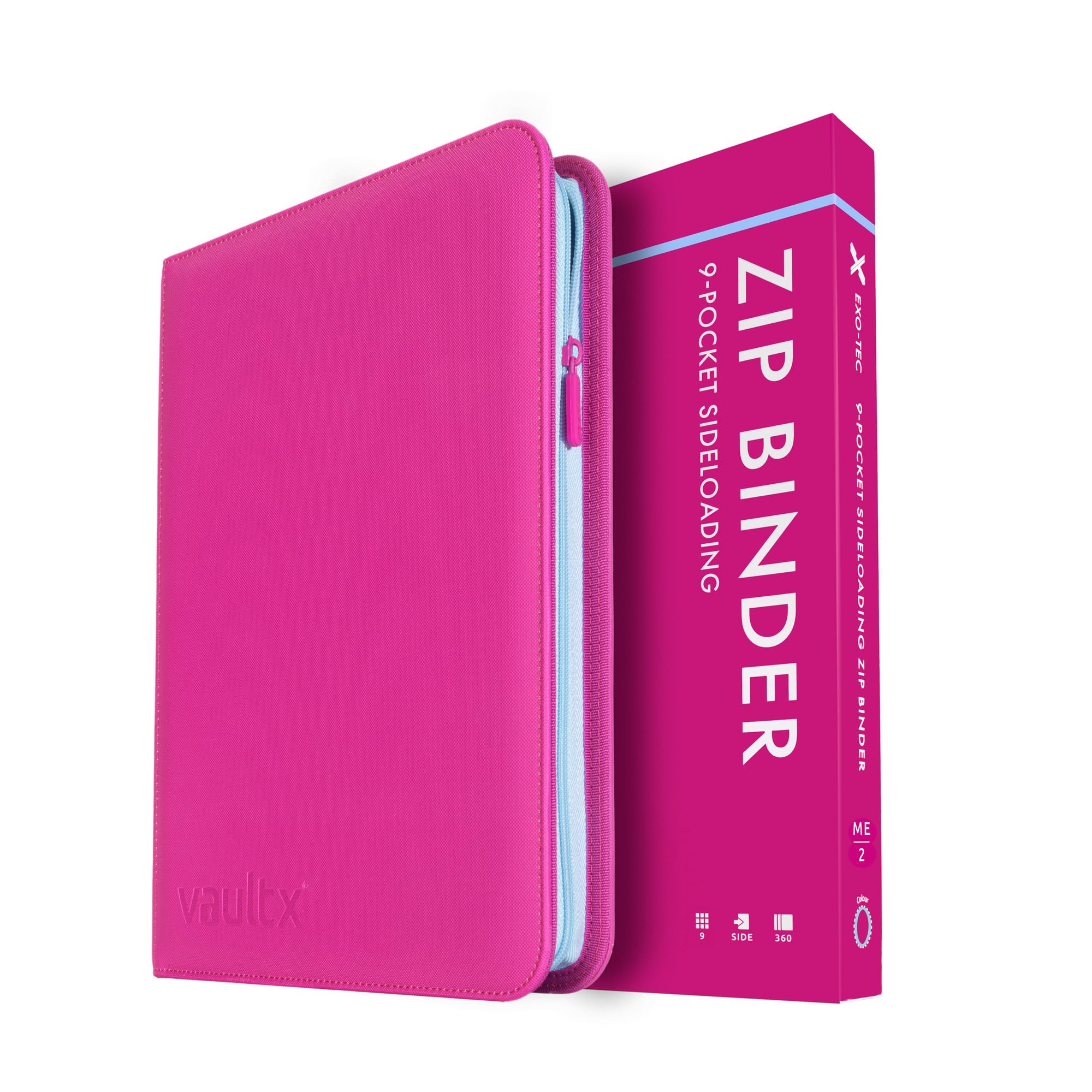 Vault X 9 Pocket Trading Card Zip Binder, 360 Cards, Compatible