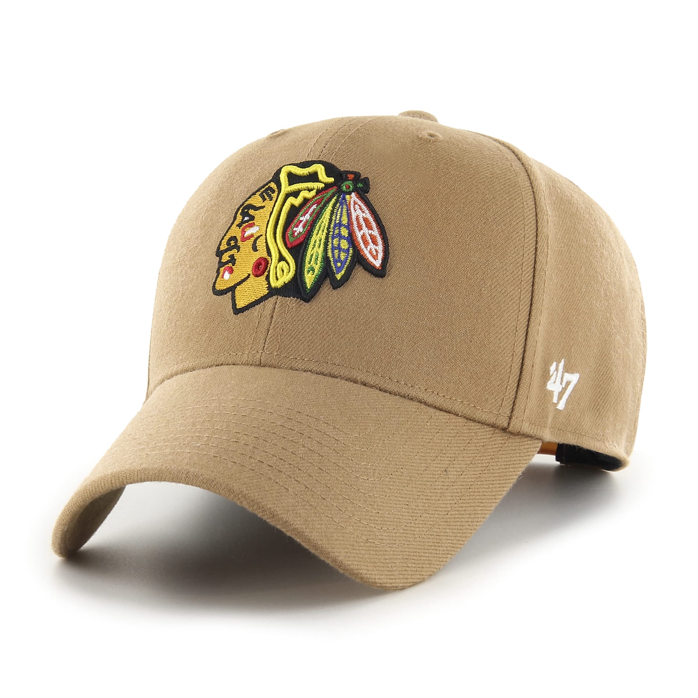 Men's Camel 47 Brand Snapback Cap - Nhl Chicago Blackhawks Beige