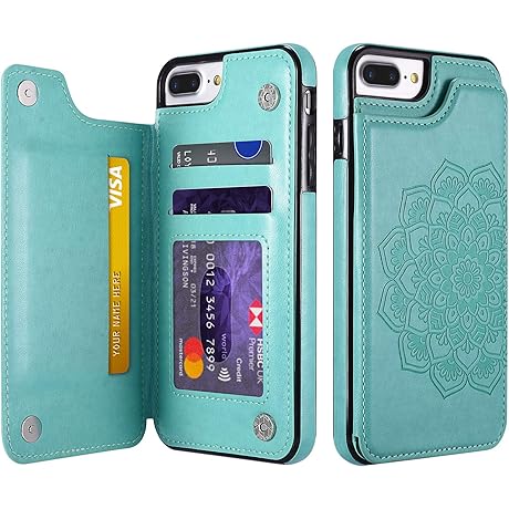 iPhone 6 Phone Case with Credit Card Holder | UEEBAI Luxury PU...