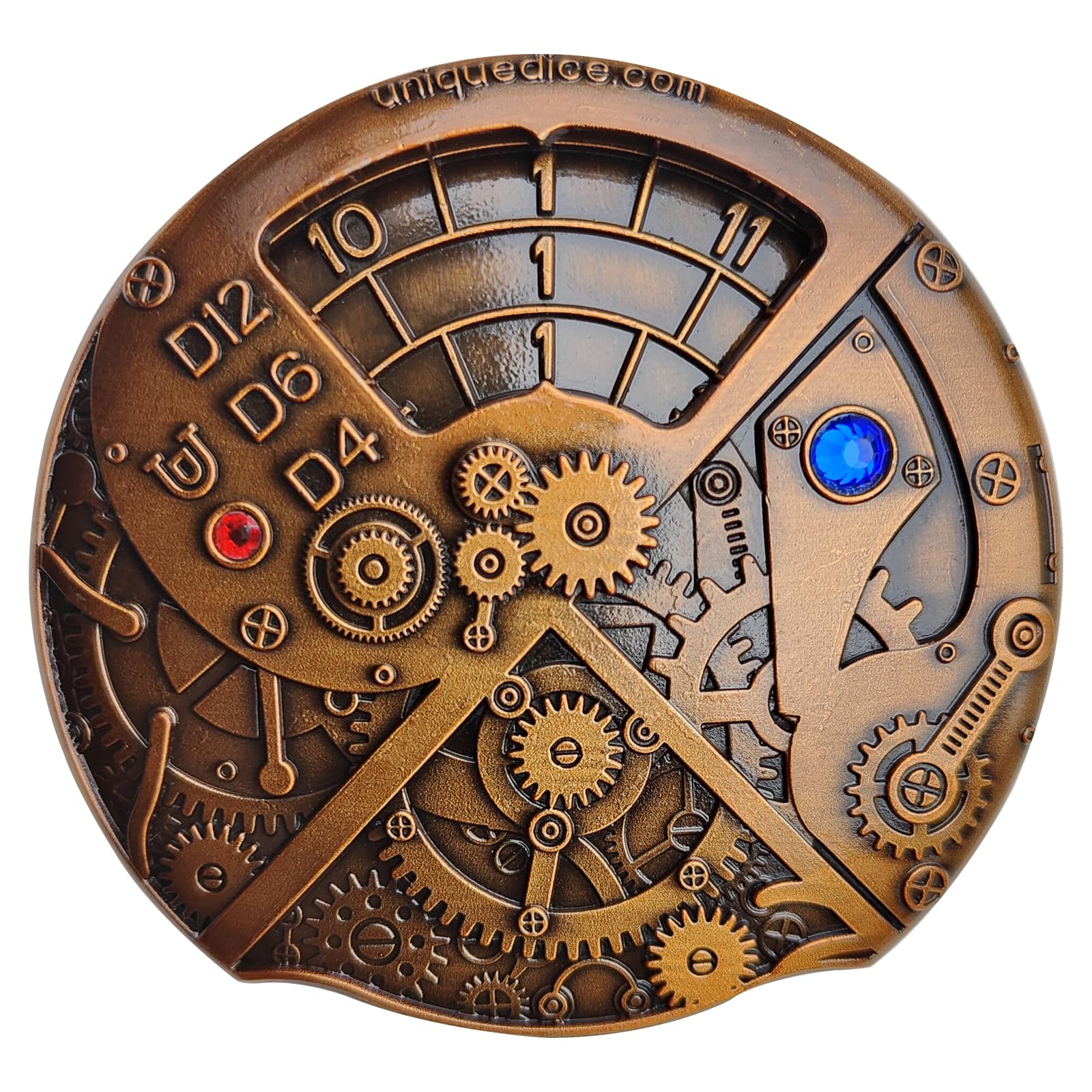 Roulette Dice DND Spinner Unique D&D Dice Set Metal Roller for Dungeons and Dragons, Role Playing Table Game D&D D20 D12 D10 D8 D6 D4 D100 (Vintage Gold)