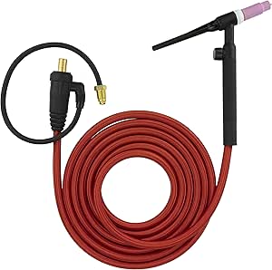 RIVERWELD WP-9FV 125Amp TIG Torcia Per Saldatura Raffreddata Ad Aria Flessibile E Valvola 3,8 Metri (12 Piedi - Foto 7