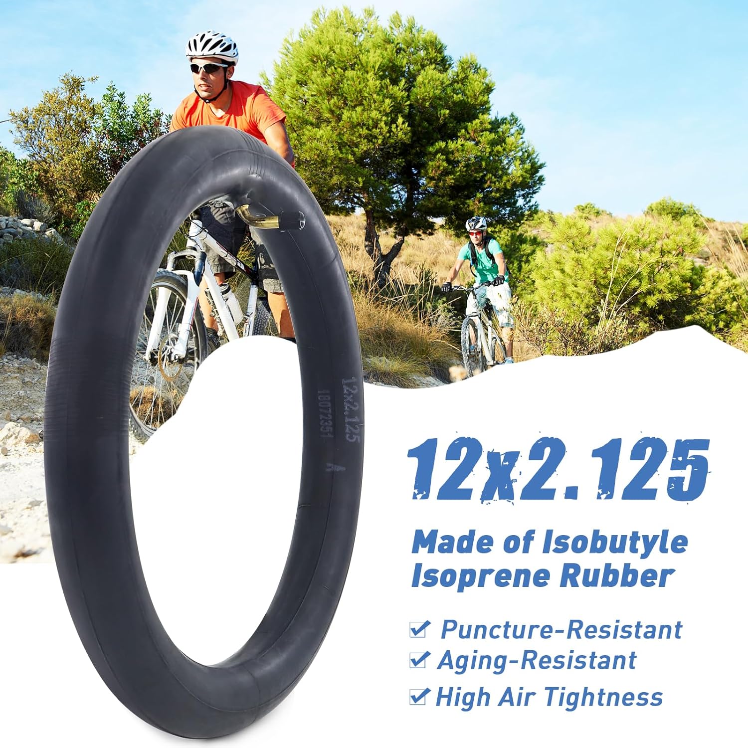 2 Pack E-Bike Tire Kids Bike Tire 12x2.125 with 2 Tubes Strong Grip Compatible Replacement Bicycle Tire for Electrc Bicycle