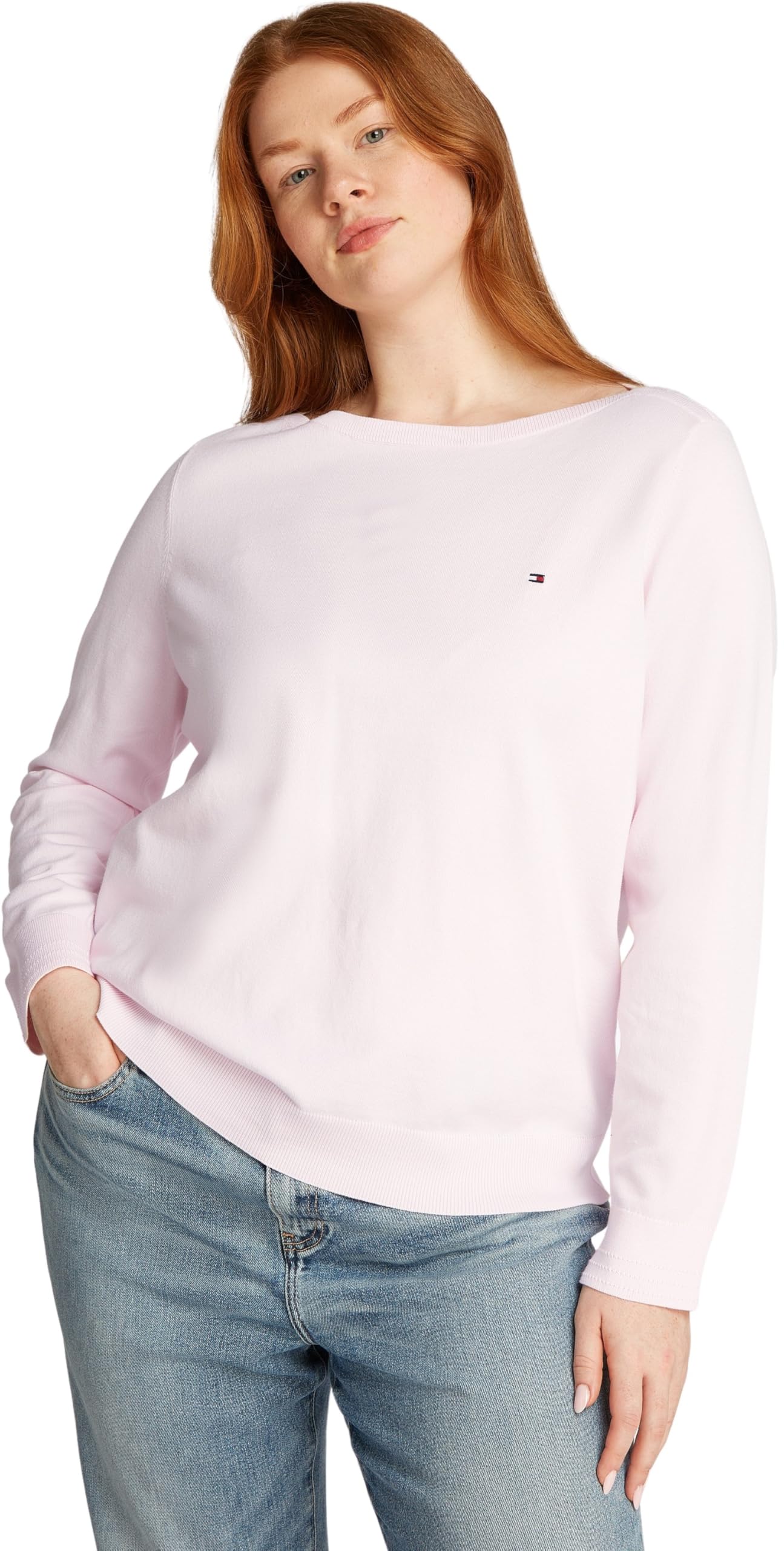 Tommy Hilfiger Jersey Mujer Jersey Stitch con Cuello Barco