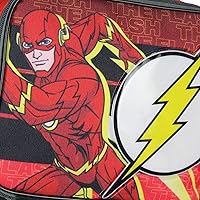 Vista 2 de Bioworld DC Comics The Flash Character Lightning Bolt Logo Lonchera aislada bolsa de 12 pulgadas