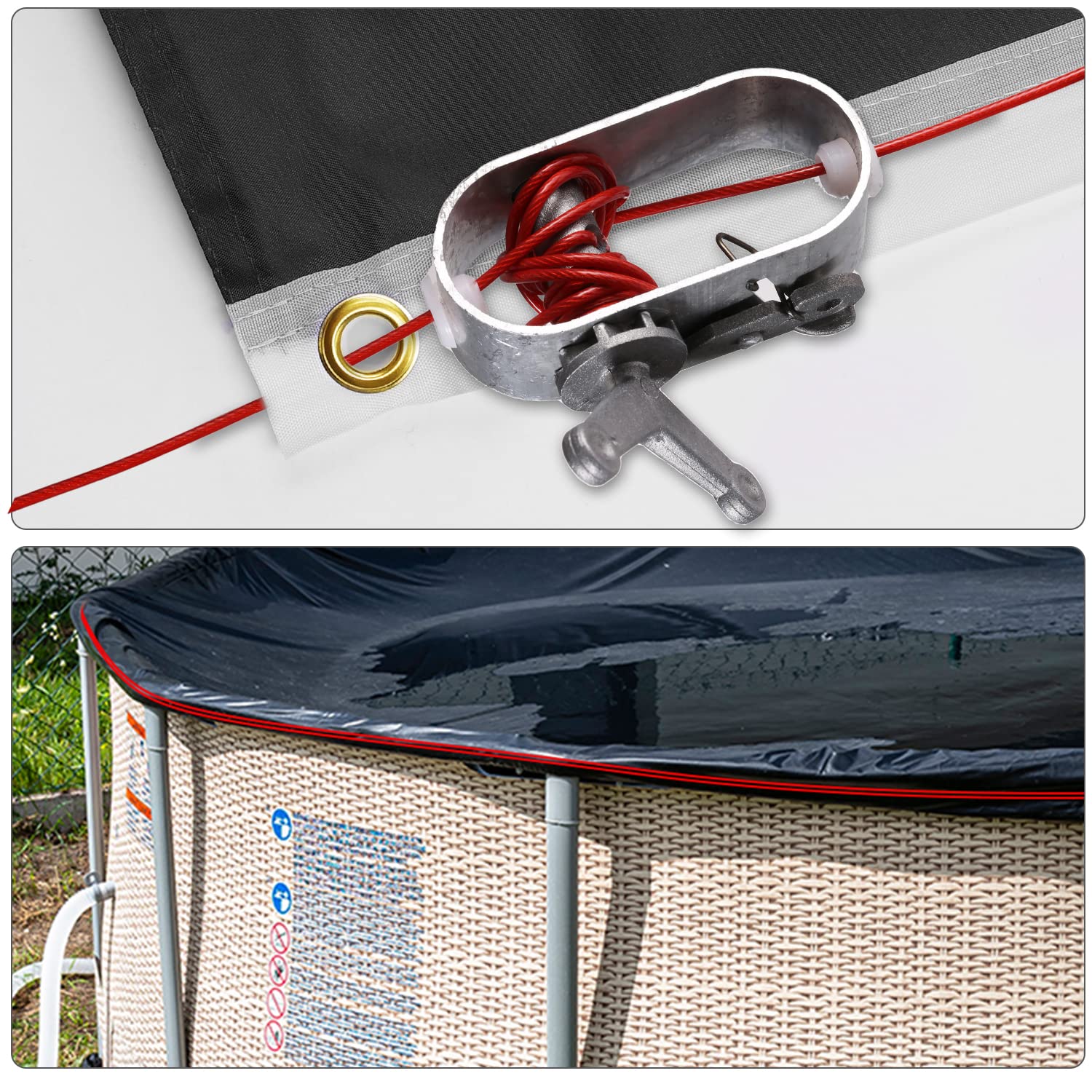 Tendeurs Pour Bâche Piscine - Alliage Aluminium - Pour Fixation Hivernage - Lot De 2 Pièces