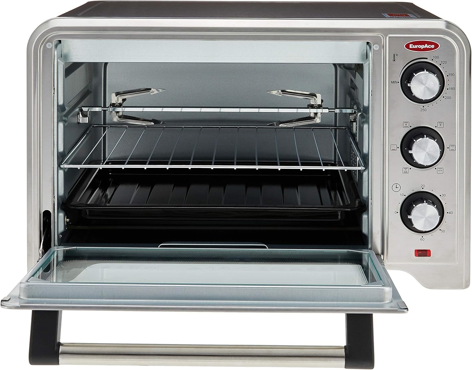 EuropAce EEO 5301T Oven Interior with Rotisserie Spit