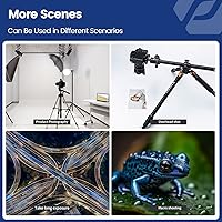 Vista 4 de Fotopro Trípode Monópodo de Cámara 360 Horizontal de 68 pulgadas con Columna Central y Cabeza de Bola, Soporte de Trípode de Cámara Aérea