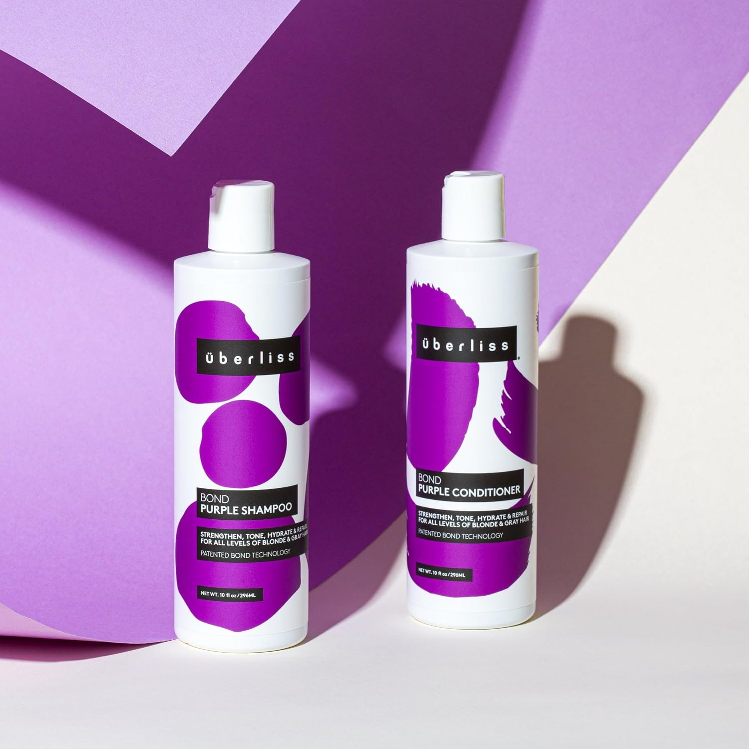 UBERLISS Bond Purple Conditioner for Blonde 10oz - Platinum Blonde Toner - Anti-Brass - Purple Conditioner for Grey Hair - Moisturize and Strengthen - Vegan