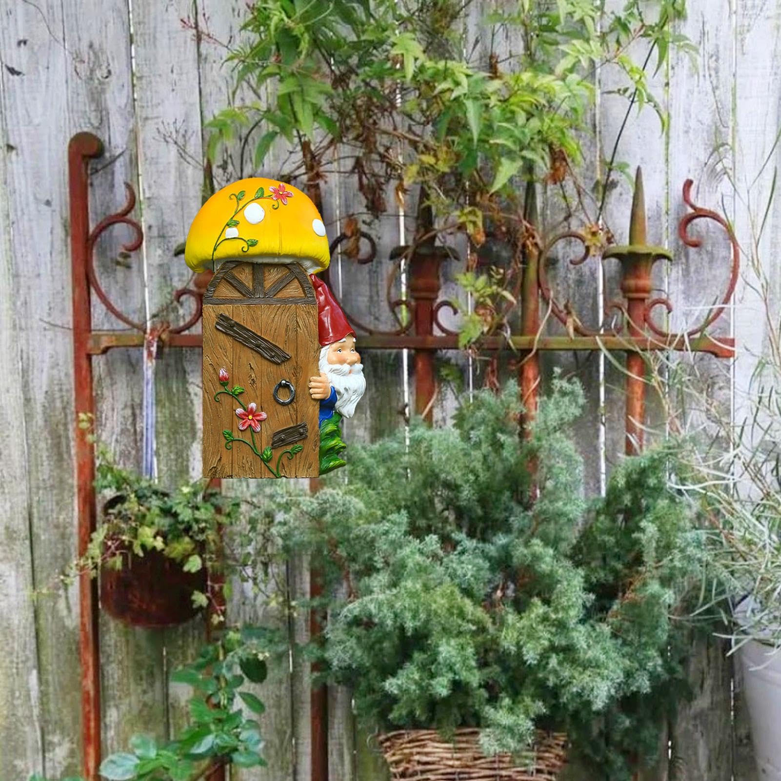 Gnomy ogrodowe na zewnątrz, dekoracje gnomów do domu Śliczne rzeźby | Kreatywne miniaturowe figurki Dekoracja wyposażenia domu na zewnątrz