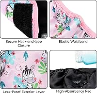 Vista 3 de Paw Legend - Pañales lavables y reutilizables para perras en celo (3 unidades, XS)