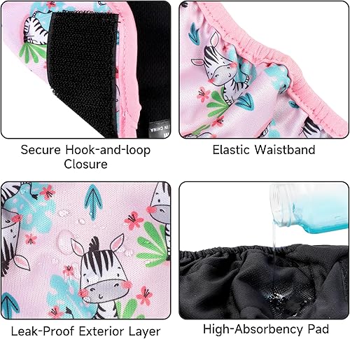 Miniatura 3 de Paw Legend - Pañales lavables y reutilizables para perras en celo (3 unidades, XS)